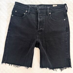 Free People (we the free) black denim shorts Size 27